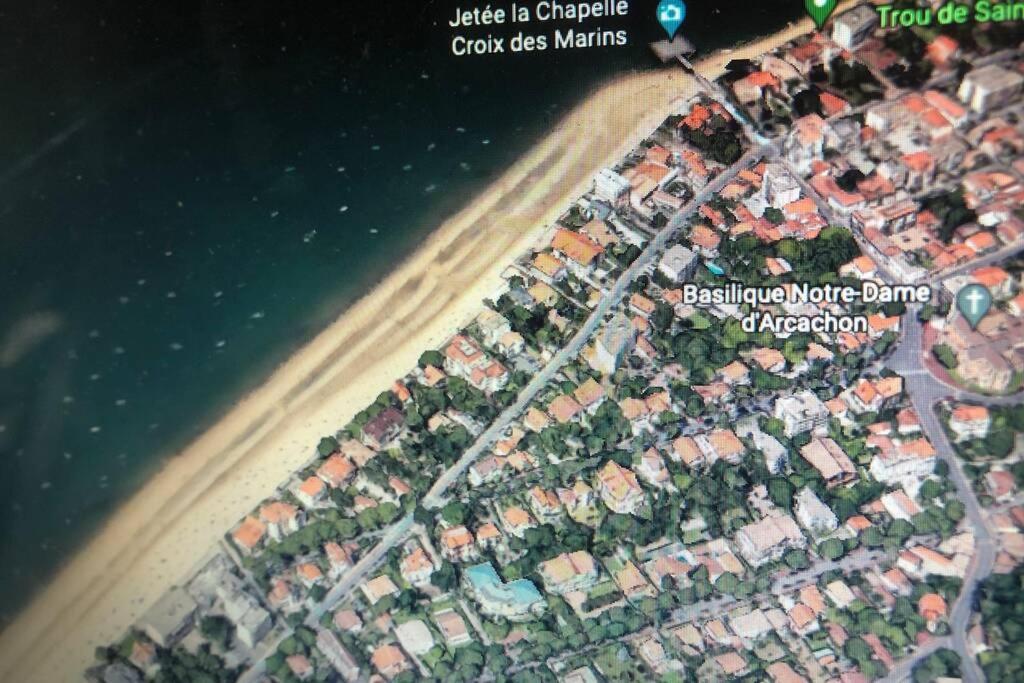 Appart Sur La Plage Pied Dans L Eau Avec Terrasse Jardin Vue Sur Le Bassin Depuis La Terrasse , Parking Arcachon Buitenkant foto